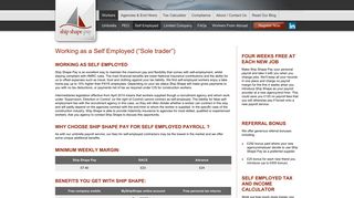 Self Employed - Ship Shape Pay - Maximum pay, unique benefits