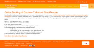 Online Darshan Booking | shirdi darshan online ticket booking