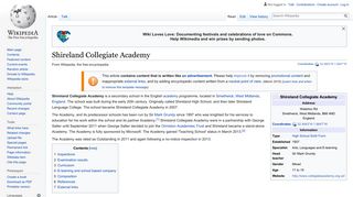 Shireland Collegiate Academy - Wikipedia