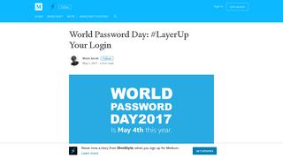 World Password Day: #LayerUp Your Login – Shockbyte – Medium