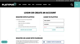 Login or Create an Account | Platypus Shoes