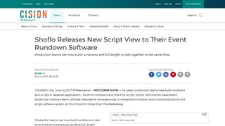 Shoflo Releases New Script View to Their Event Rundown Software