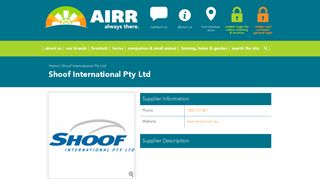 AIRR - Shoof International - AIRR