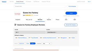 Working at Guess Inc Factory: Employee Reviews | Indeed.com