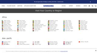 SAMSUNG | Samsung US Country Selection