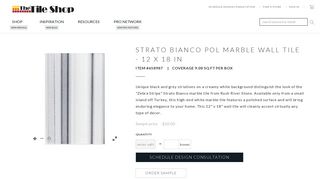 Strato Bianco Pol Marble Wall Tile - 12 x 18 in - The Tile Shop