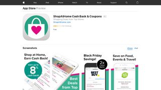 ShopAtHome Cash Back & Coupons on the App Store