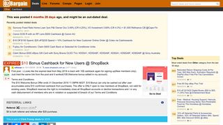 $10 Bonus Cashback for New Users @ ShopBack - OzBargain