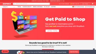 Coupons, Discount Codes + Cashback | Online ... - ShopBack