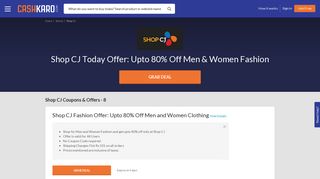 Shop CJ Today Offer: Upto 80% Off Online Shopping Deals India | Jan ...