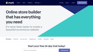 Online Store Builder – Create an Ecommerce Store with Shopify