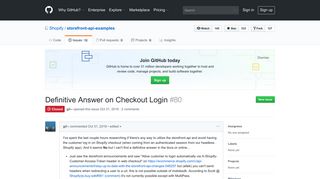 Definitive Answer on Checkout Login · Issue #80 · Shopify/storefront ...