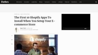 The First 10 Shopify Apps To Install When You Setup Your E ...