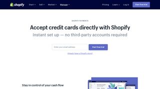 Accept Credit Card Payments Online with Shopify