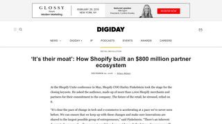 'It's their moat': How Shopify built an $800 million partner ecosystem ...