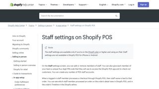 Staff settings on Shopify POS · Shopify Help Center