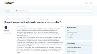 Ecommerce University | Requiring registrationlogin to access store ...