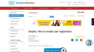Shopify. How to enable user registration - Template Monster Help