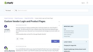 Custom Vendor Login and Product Pages - Shopify Ecommerce ...