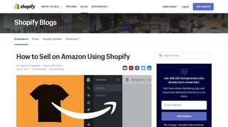 How to Sell on Amazon Using Shopify
