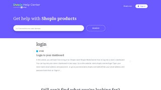 login – Shoplo Help Center