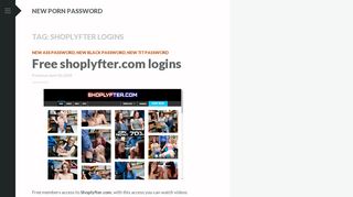 Shoplyfter logins | New Porn Password