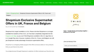Shopmium Exclusive Supermarket Offers in UK, France and Belgium