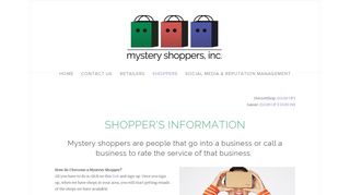 Shoppers — Mystery Shoppers
