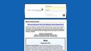 Informa Research Services: Login