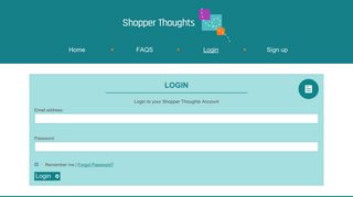 Login - Shopper Thoughts!