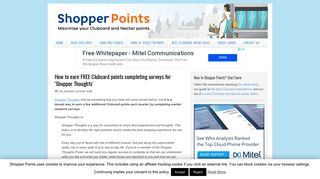 Earn Clubcard points via Shopper Thoughts