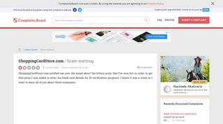 ShoppingCardStore.com - Scam warning, Review 671443 ...
