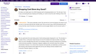 Shopping Card Store Any Good? | Yahoo Answers
