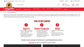New to Digital Coupons - ShopRite!
