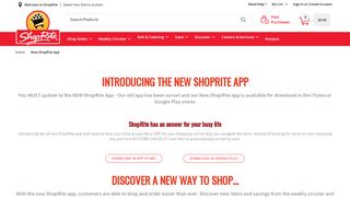 New ShopRite App