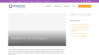 ShopWorks Central Support - ShopWorks software