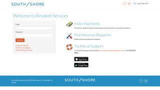 Login to South Shore Apartments Resident Services | South Shore ...