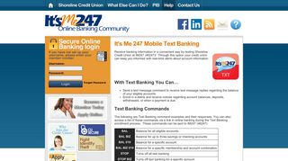 It's Me 247 Mobile Text Banking | Shoreline Credit Union