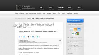 Tips & Tricks : ShoreTel : Logon and Logoff extension | SK Tech ...