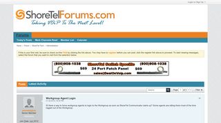 Workgroup Agent Login - ShoreTel Forums