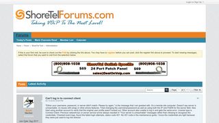 Can't log in to connect client - ShoreTel Forums