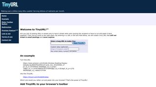 TinyURL.com - shorten that long URL into a tiny URL