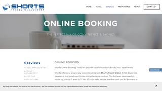 Online Booking - Short's Travel Management