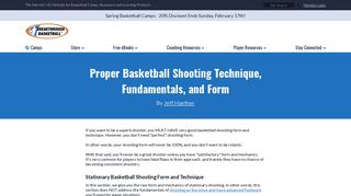 Proper Basketball Shooting Technique, Fundamentals, Form, Mechanics
