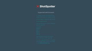 ShotSpotter Respond - supported browsers