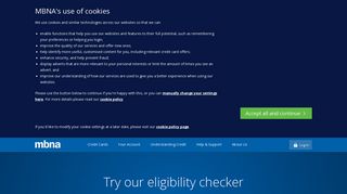 MBNA: Credit cards - apply for a credit card online