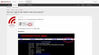 How do I login to the 'Admin' area of my server? | Internet Radio ...