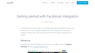 Facebook integration – Shoutem