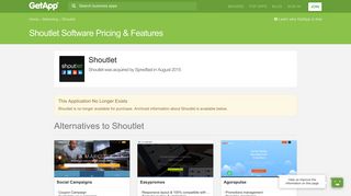 Shoutlet Software 2019 Pricing & Features | GetApp®