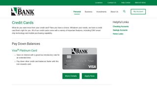 Personal Credit Card - Bank of Missouri